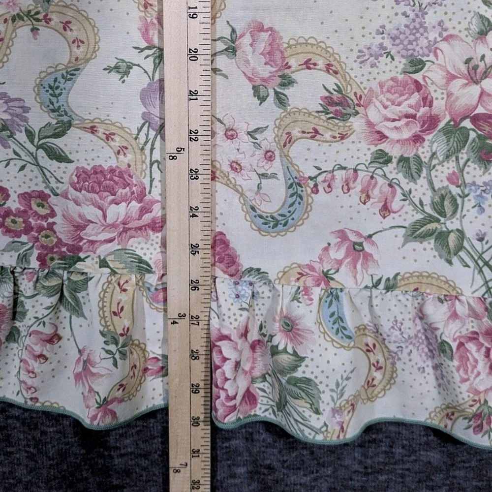 Vintage 1988 Martha Stewart Floral Cottage Ruffle Standard Pillowcase Set of 4
